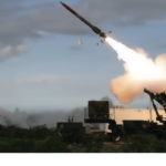 A US-made Patriot missile is fired during military exercises.