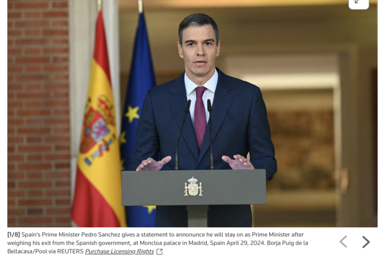 Pedro Sánchez announces that he will not resign and will continue in office