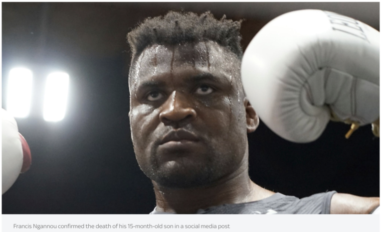 Francis Ngannou confirms death of 15-month-old son Kobe